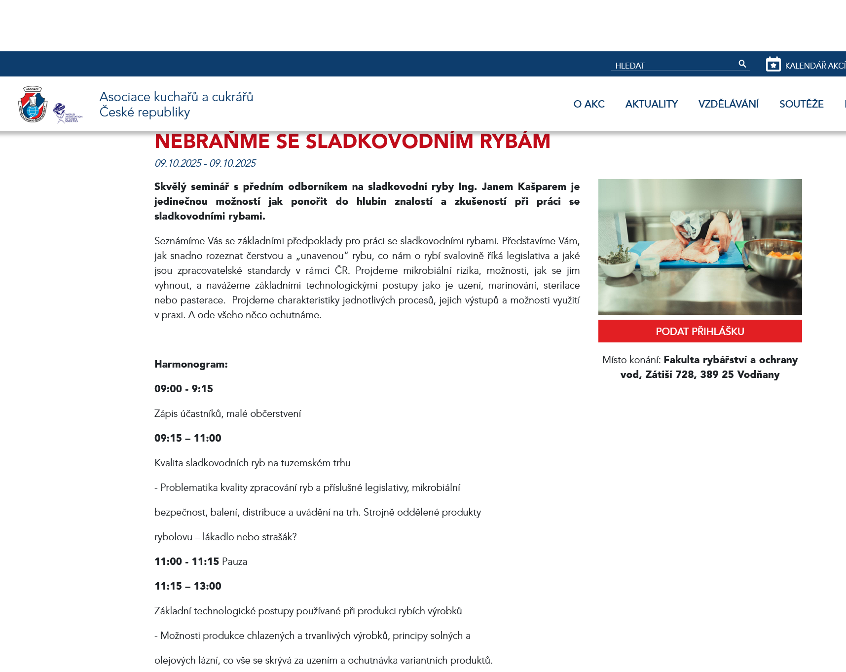 Nebraňme se sladkovodním rybám